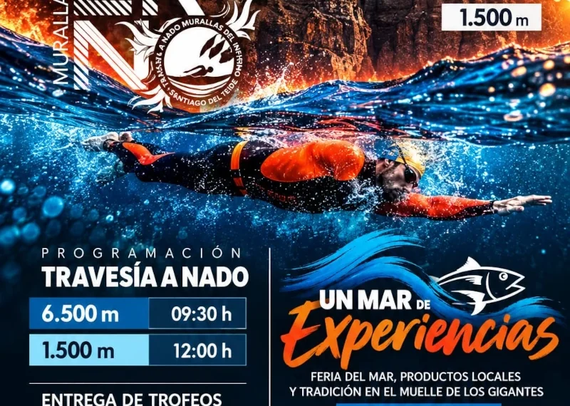Los Gigantes acogerá la X Edición de la Travesía a Nado «Murallas del Infierno» y la feria «Un Mar de Experiencias» el 31 de octubre